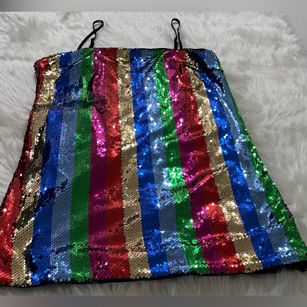 RAINBOW SEQUIN DRESS